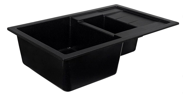 Фото - Мойка кухонная Platinum 7850W TOSKANA матовая Черный металлик