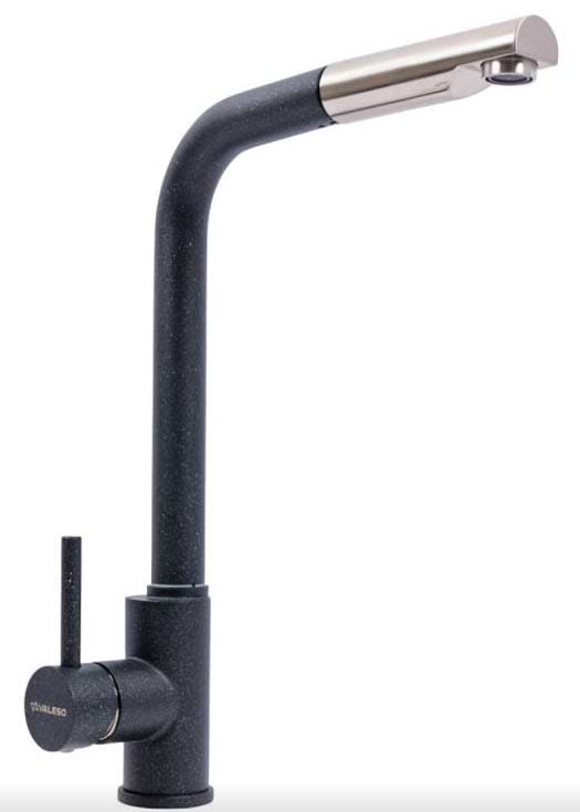 Смеситель кухонный VALESO Q411B АНТРАЦИТ (с выдвижной воронкой)