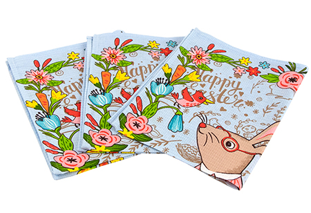 Набір рушників Руно 45х60 см. 3 шт. (710Т_ Пасхальний Зайчик блакитний) - Фото 1