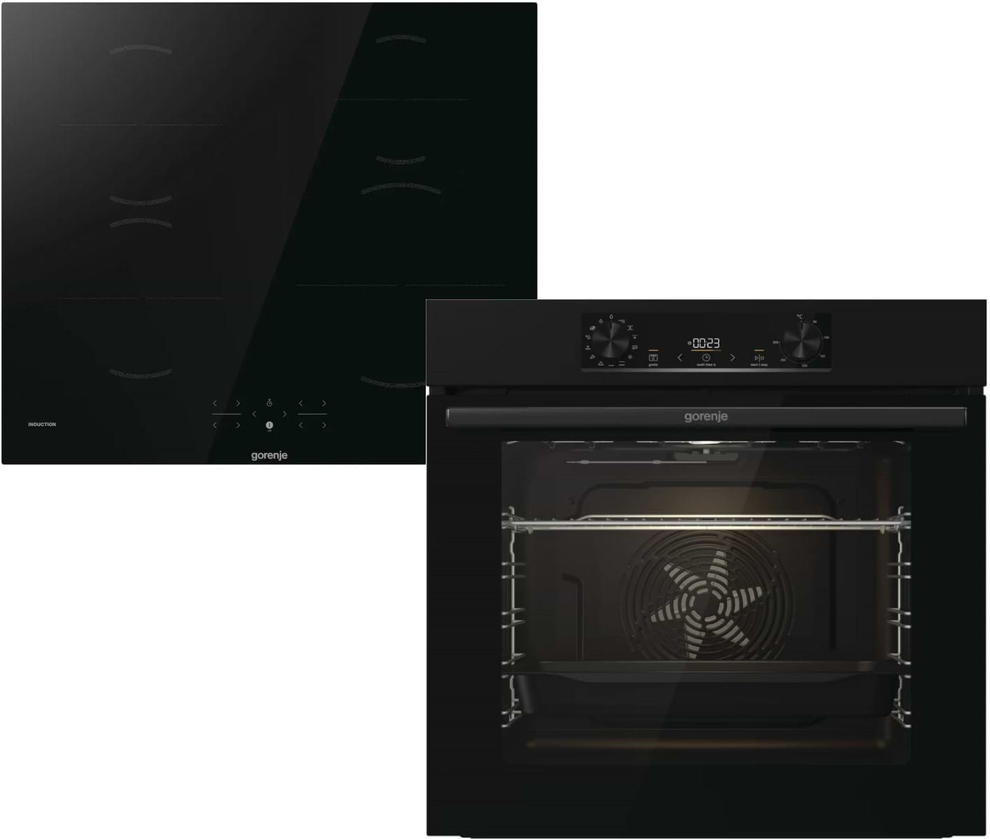 Духовой шкаф + варочная панель индукционная Gorenje BOP6737E02BK + GI601FMC - Фото 1