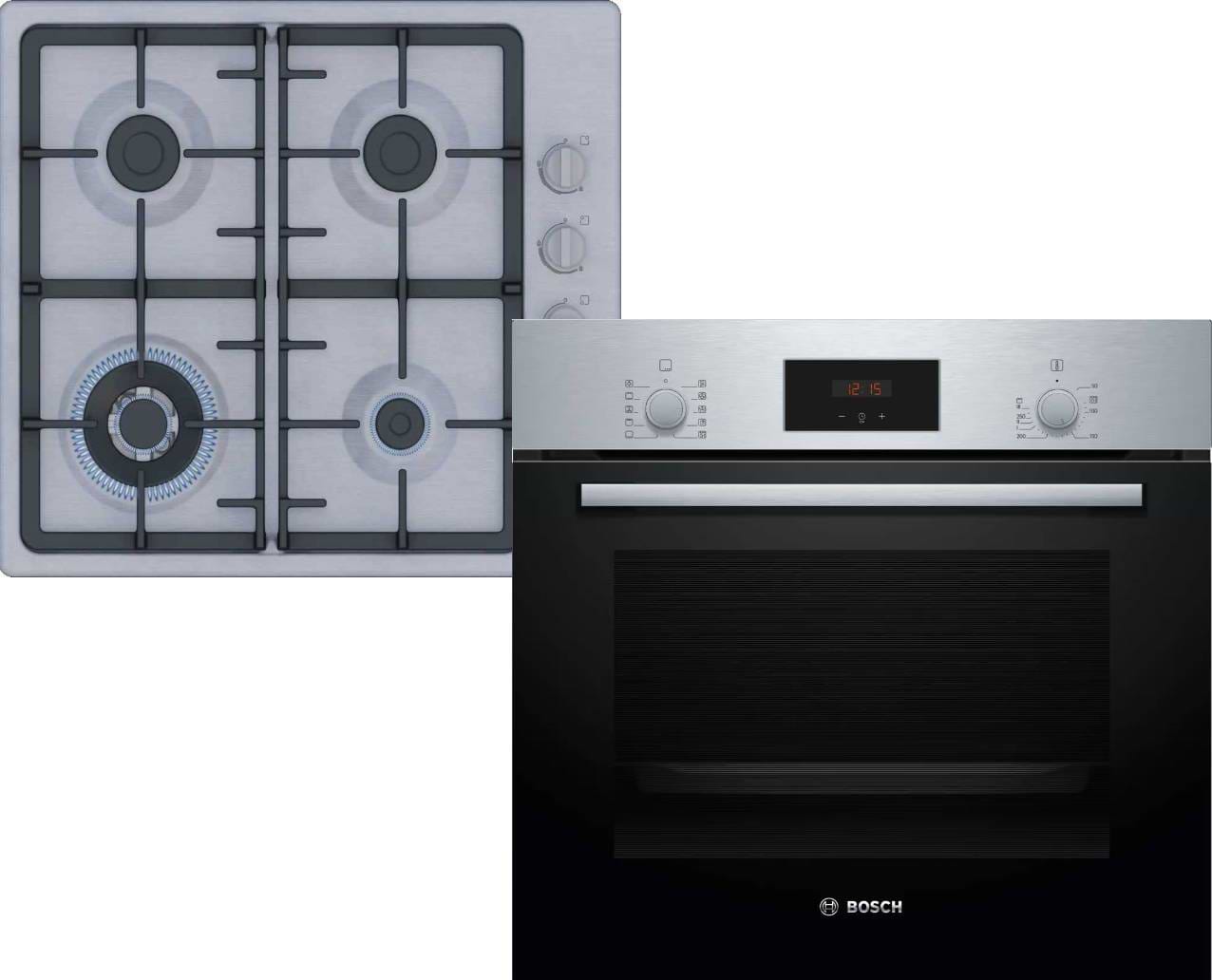 Духовой шкаф + варочная панель газовая Bosch HBF512BS1T + PBH6C5K90R - Фото 1