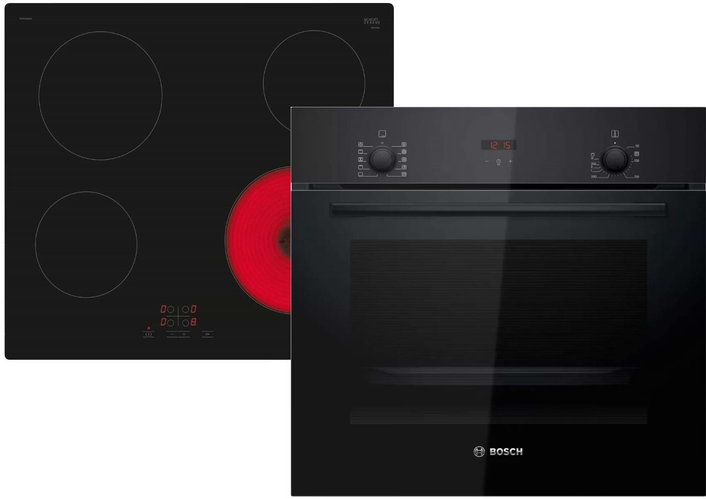 Духовой шкаф + варочная панель электрическая High Light Bosch HBF512BB1T + PKE611BA2E - Фото 1