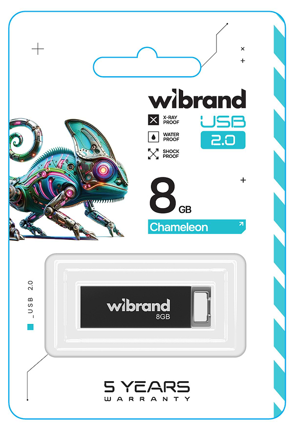 Фото - Флеш USB Wibrand USB 2.0 Chameleon 8Gb Black (WI2.0/CH8U6B)