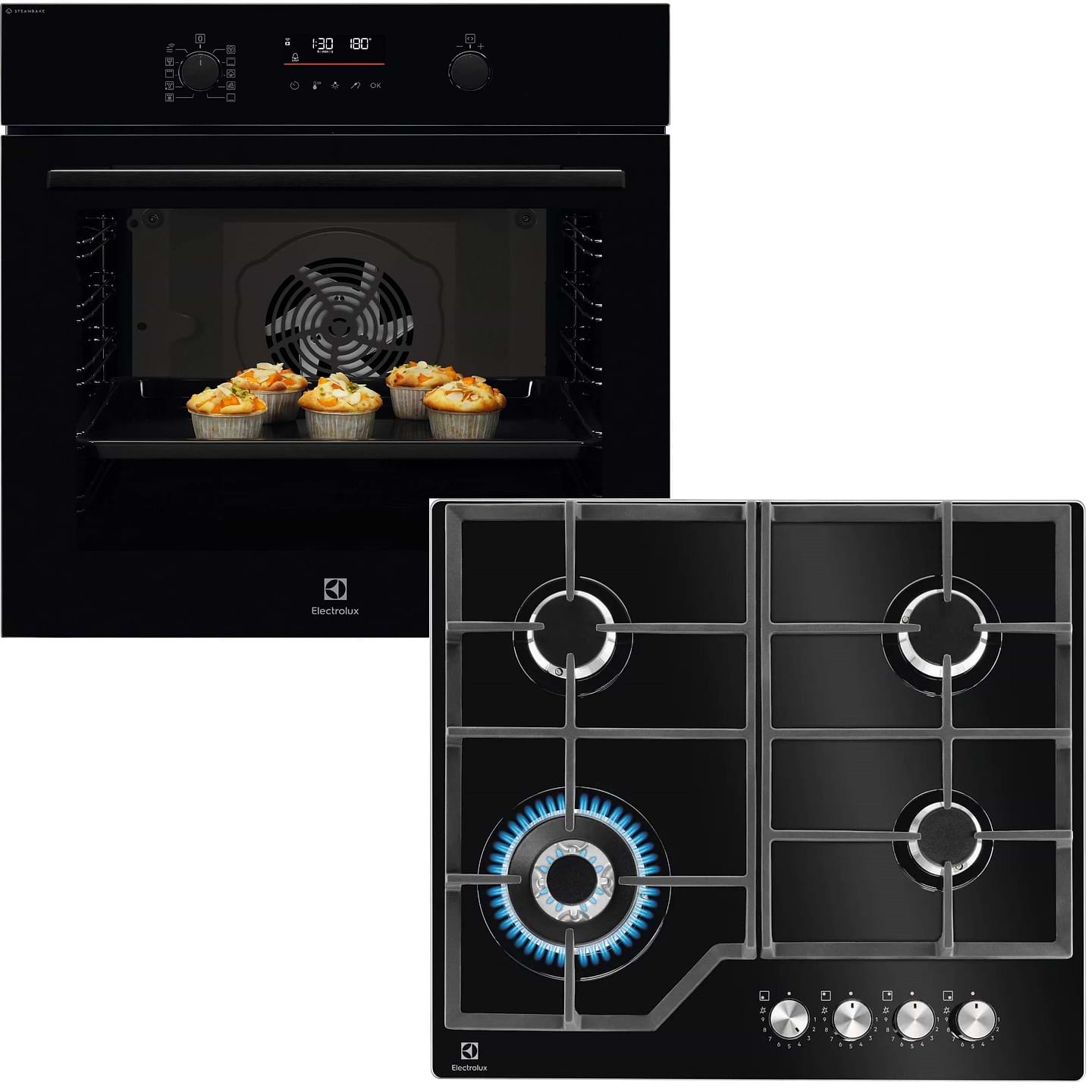 Комплект техніки Electrolux Духова шафа + Варильна поверхня Electrolux LOD6F77WZ + KGG64362K - Фото 1