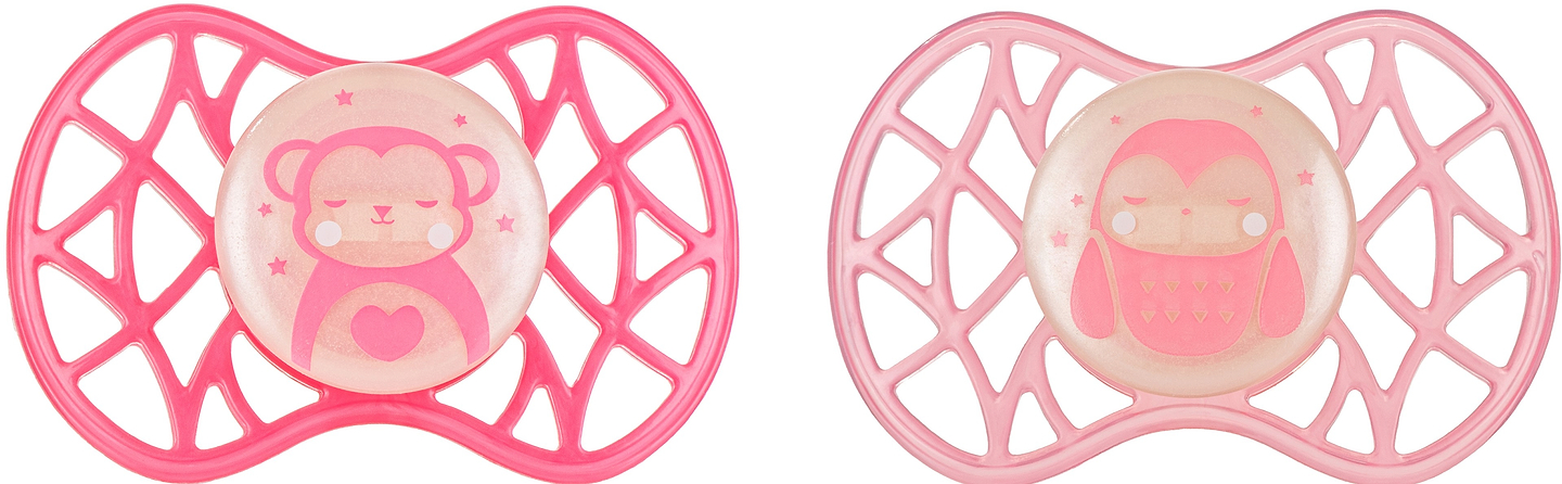 Симметричная пустышка Nuvita Air55 Explorer 6m+ (обезьяна, сова) 2 шт. (NV7087GF)