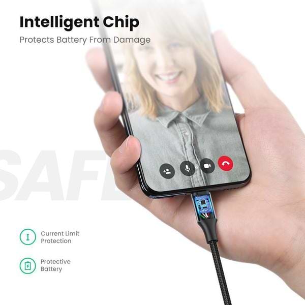 Фото - Кабель синхронизации данных UGREEN US290 USB - Micro USB Cable Aluminum Braid 1m Black (60146)