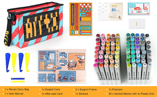 Фото - Набір маркерів Arrtx Oros 80 кольорів