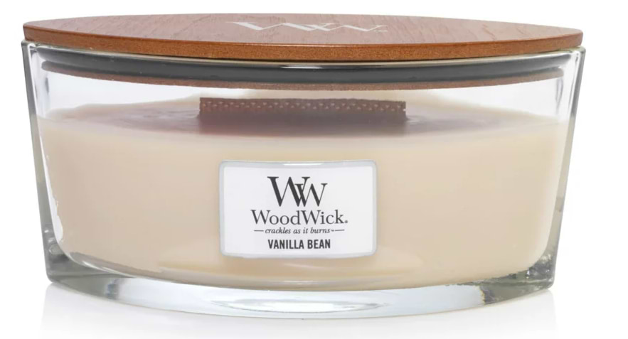 Свеча стекло Woodwick Ellipse Vanilla Bean (Ванильные бобы) 453г (76112E) - Фото 1