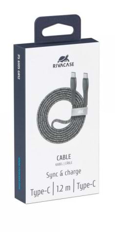 Фото - Кабель синхронизации данных RIVACASE USB 2.0 Type-C/Type-C (PS6105 GR12)