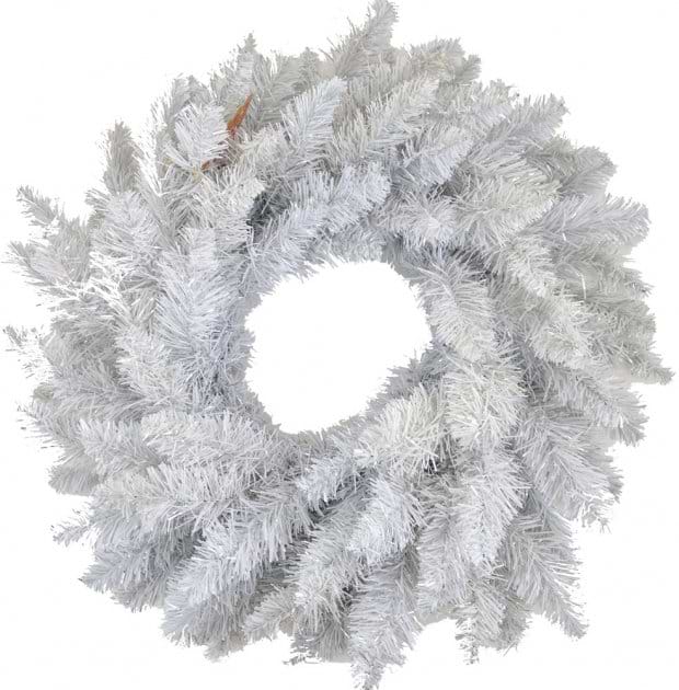 Вінок штучний YES! Fun Альпійський 70 см Білий (903683) - Фото 1