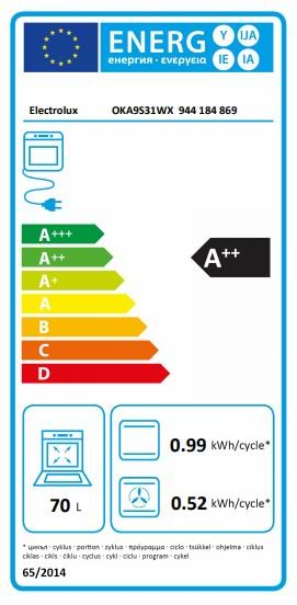 Фото - Духовой шкаф электрический Electrolux OKA9S31WX