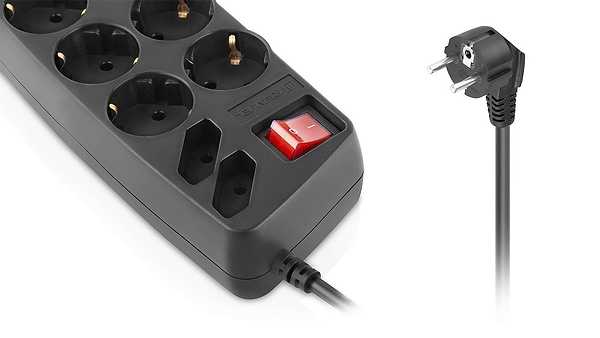 Фото - Сетевой фильтр REAL-EL RS-10 Protect 3m Black (EL122300039)