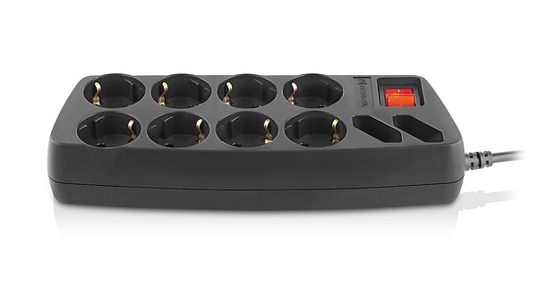 Фото - Сетевой фильтр REAL-EL RS-10 Protect 3m Black (EL122300039)