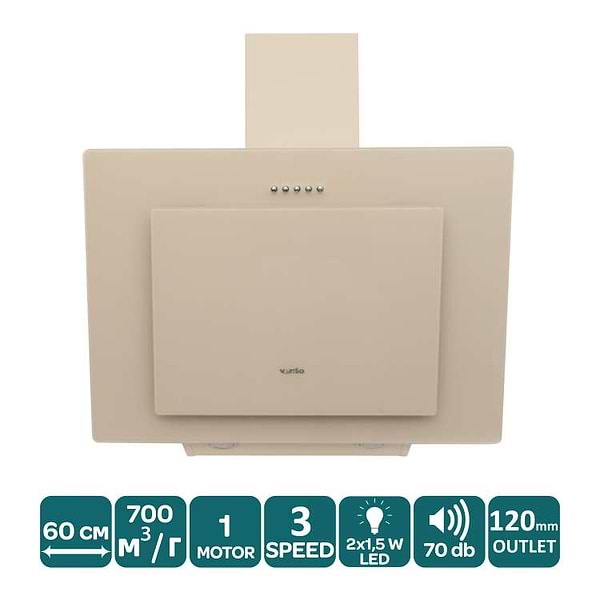 Фото - Витяжка декоративна Ventolux Fiore 60 IVG (700) PB