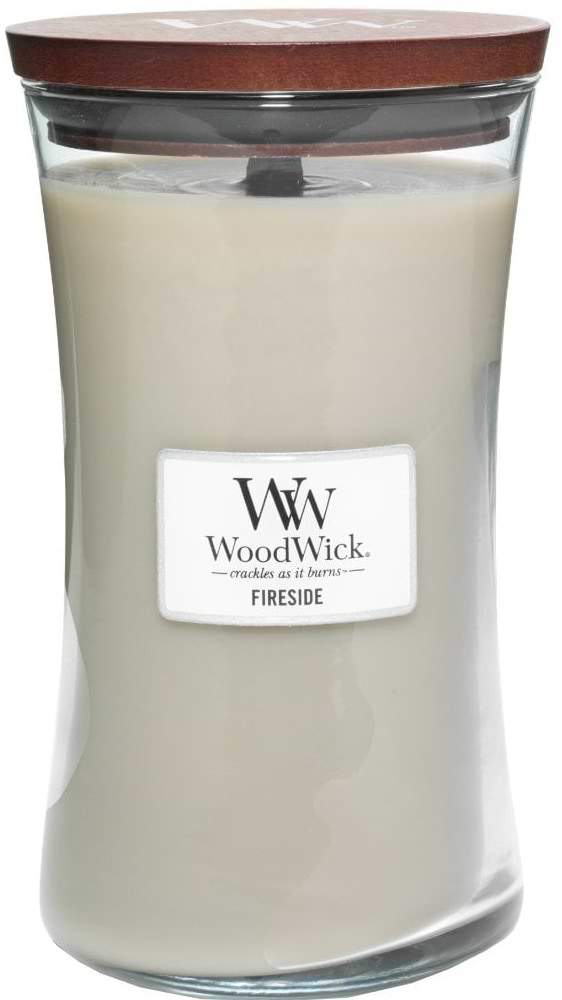 Свеча стекло Woodwick Large Fireside (Камин) 609г (93106E) - Фото 1