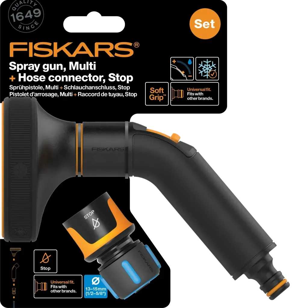 Насадка для полива Fiskars FiberComp multi+ с быстрым соединителем (1057609)