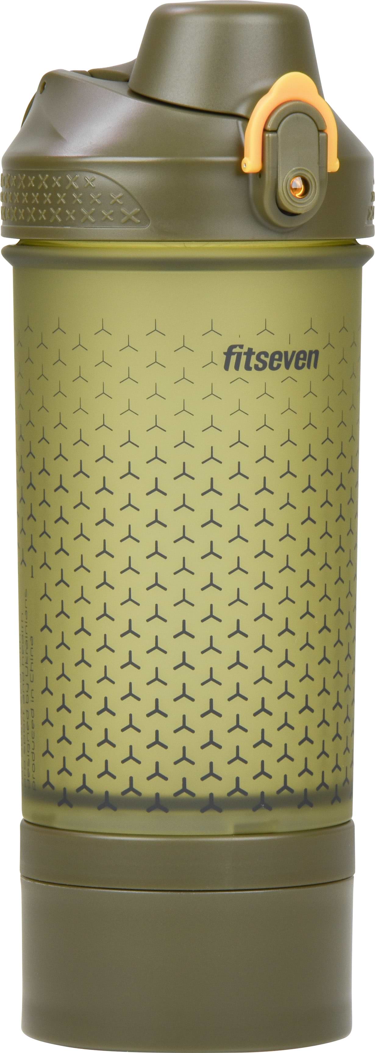 Шейкер Fitseven 1110 Infinity 500 мл хаки оранжевый (6955482313381)