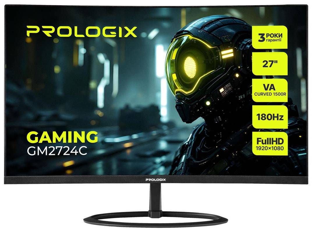 Монитор игровой ProLogix Gaming GM2724C VA Black Curved - Фото 1