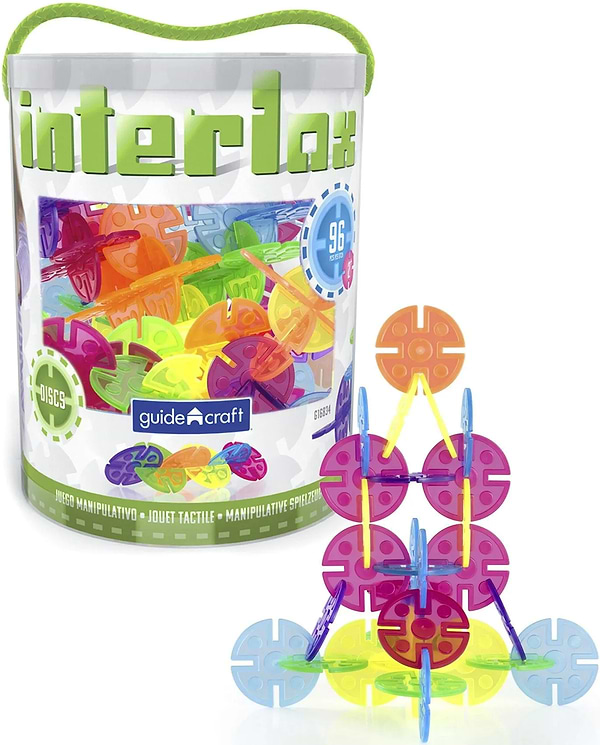 Фото - Пластиковий конструктор Guidecraft Interlox Discs Диски, 96 деталей (G16834)