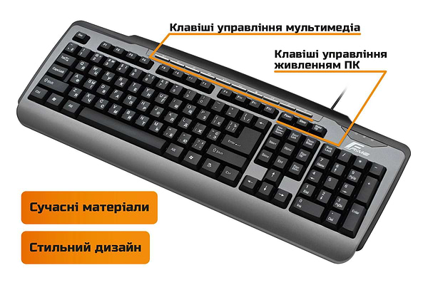 Фото - Уцінка - Клавіатура дротова Frime Classic Black USB (FKBB0323)