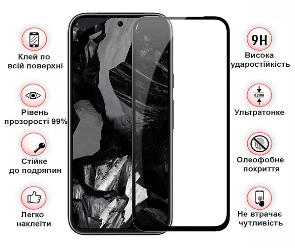 Фото - Захисне скло для смартфону BeCover for Google Pixel 8a Black (711663)