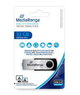 Фото - Флеш USB MediaRange USB2.0 32GB Black/Silver (MR911)