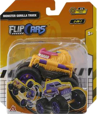 Машинка-трансформер Flip Cars 2 в 1 Монстр-трак Горила (EU463875A-04)