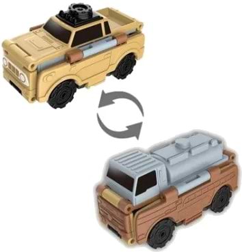 Машинка-трансформер Flip Cars 2 в 1 Парадна вантажівка і Автоцистерна (EU463875-28)