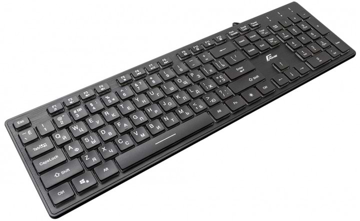 Клавиатура проводная Frime Moonfox 3Color Black USB RUS/UKR (FLK18210) - Фото 1