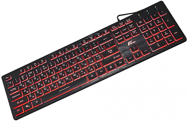 Фото - Клавіатура дротова Frime Moonfox 3Color Black USB RUS/UKR (FLK18210)