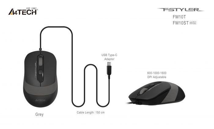 Фото - Миша дротова A4tech FM10T Grey
