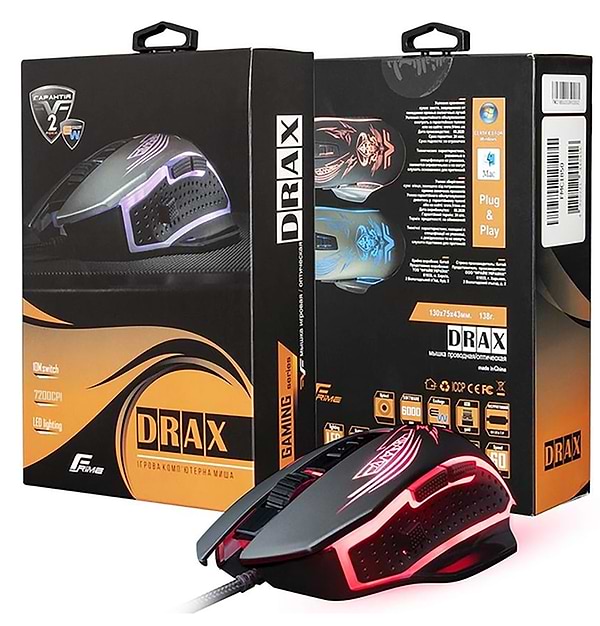Фото - Мышь проводная игровая Frime Drax Black USB (FMC1850)