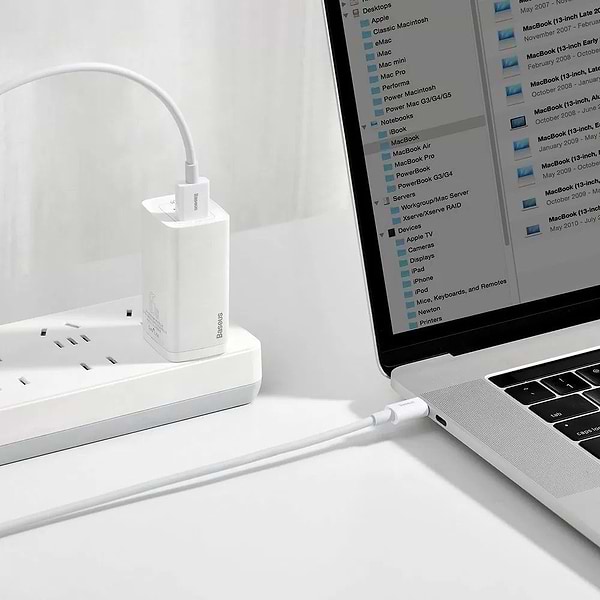 Фото - Уценка - Кабель синхронизации данных Baseus Superior Fast Charging USB-USB-C 1m White (CATYS-02)