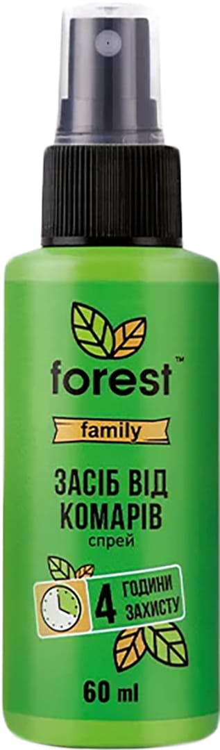 Спрей от насекомых Forest репеллент Family от комаров 60 мл (FR25255) - Фото 1