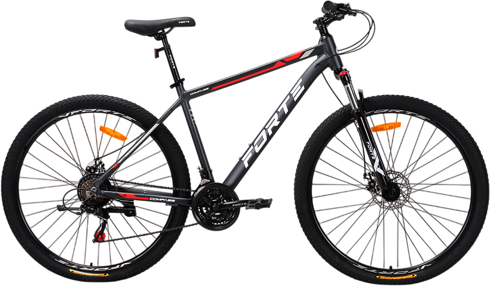 Двухколёсный велосипед Forte COMPASS 26.2919-11S Gray/Red