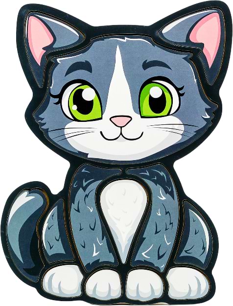 Фото - Пазли (3-4 роки) PuzzleOk Складалка  "Котик"  (Puz-22958)