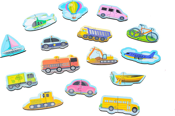 Фото - Пазли (3-4 роки) PuzzleOk Дерев'яний Машинки  (Puz-22932)