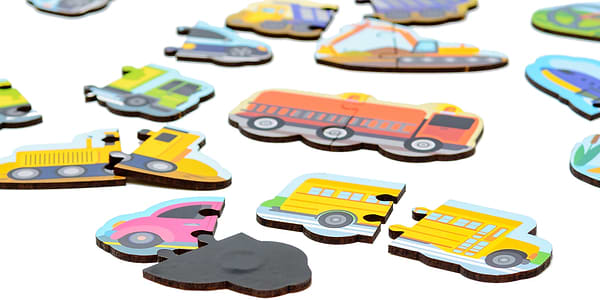 Фото - Пазли (3-4 роки) PuzzleOk Дерев'яний Машинки  (Puz-22932)