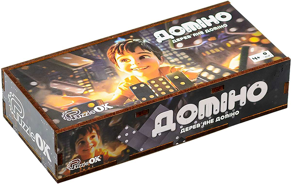 Фото - Настільна гра (3-4 роки) PuzzleOk "Доміно" дерев'яній в коробці (Puz-22929) Фото - Настільна гра (3-4 роки) PuzzleOk "Доміно" дерев'яній в коробці (Puz-22929)