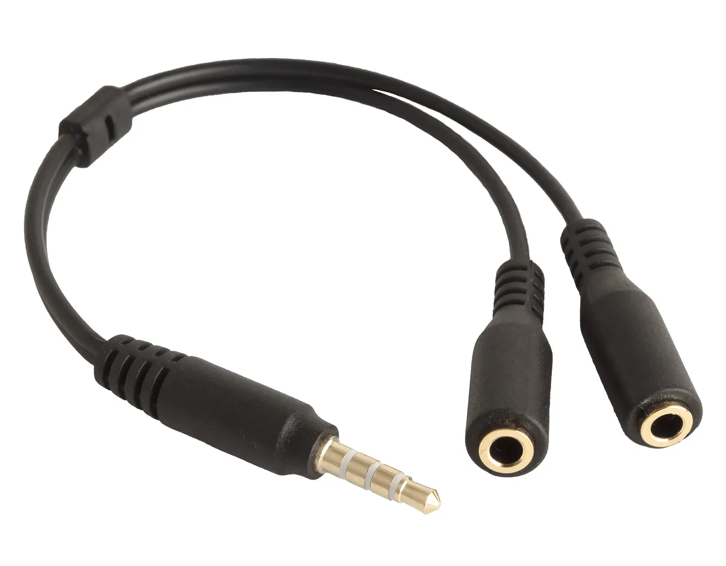 Переходник аудио XOKO Jack 2 x 3.5-мм jack (F) - 3.5-мм 4pin jack (M) (SC-009) - Фото 1