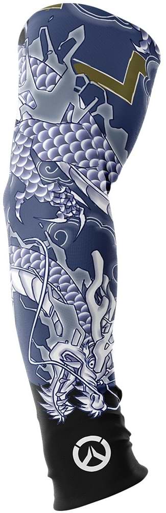 Геймерський рукав Overwatch 2 Hanzo tatoo безшовний M Синій (FOWSLEEVHANZTAT0M)
