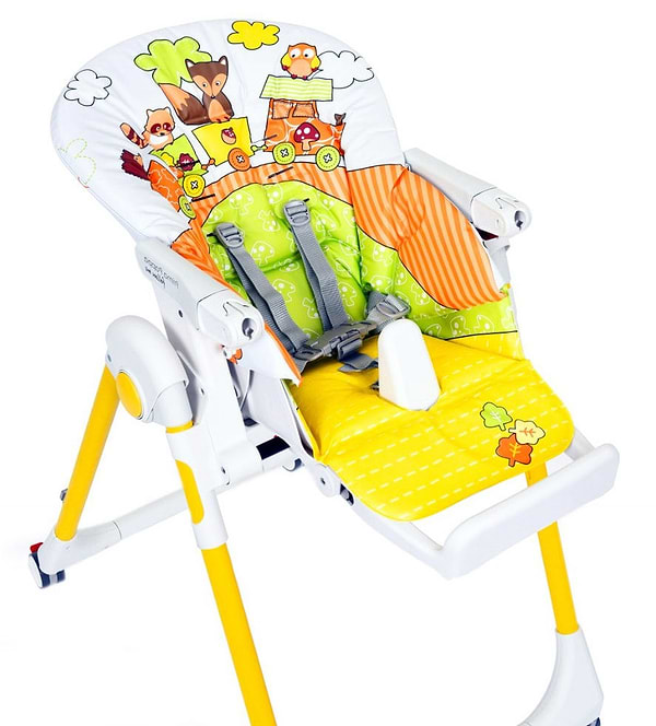 Фото - Стульчик для кормления трансформер Peg-Perego Prima Pappa Follow Me Fox & Friends (с рисунком)