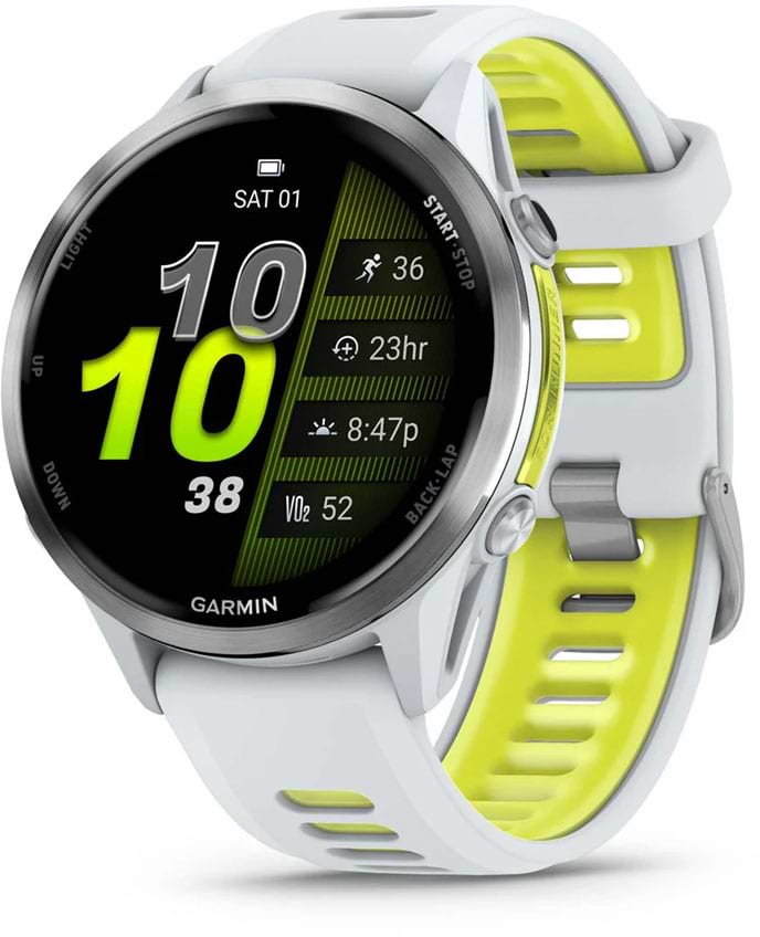 Смарт-часы Garmin Forerunner 970 Whitestone/Amp Yellow (010-02969-11) - Фото 1