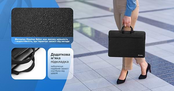 Фото - Сумка для ноутбуку Colorway Casual 17-17.3 Black (CW-LBC173-BK)