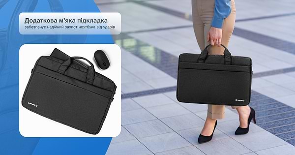Фото - Сумка для ноутбуку Colorway Modern 17-17.3 Black (CW-LBM173-BK)