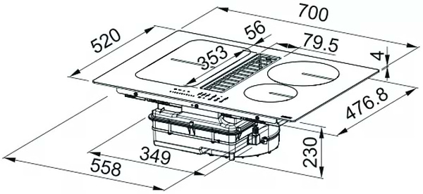 Фото - Варочная панель электрическая Franke Smart 2Gether FSM 709 HI (340.0678.203)