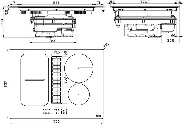 Фото - Варочная панель электрическая Franke Smart 2Gether FSM 709 HI (340.0678.203)