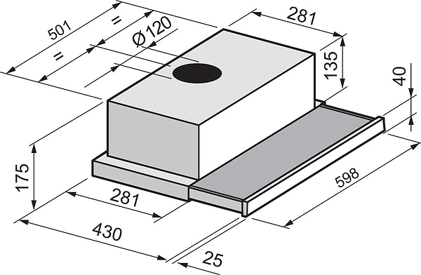 Фото - Витяжка вбудована Freggia CHS46GB