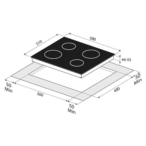 Фото - Варочная панель электрическая Freggia HCE640E2B