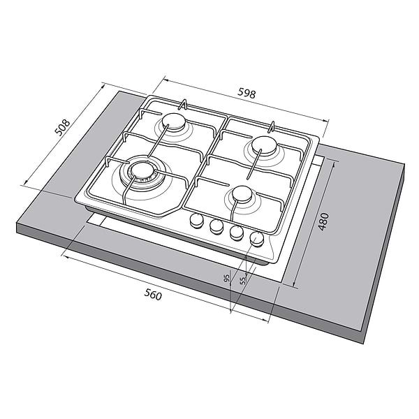 Фото - Варочная панель газовая Freggia HR640VGTAN